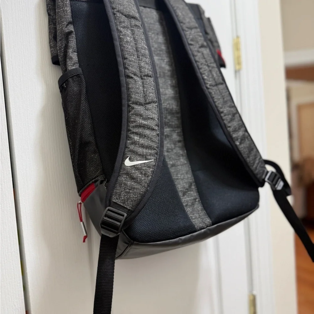 Polyester,Nike Sport Golf Backpack III Roll Top Nike Black and Red Men's